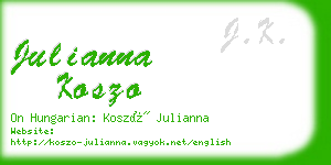 julianna koszo business card